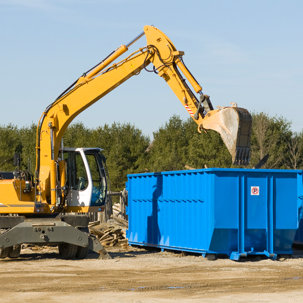 what size residential dumpster rentals are available in Vidal California